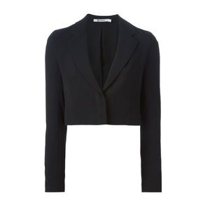 T By Alexander Wang Crepe Cropped Blazer